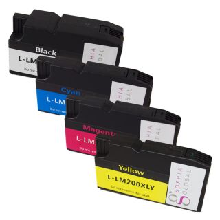 Sophia Global Lexmark 200xl Black, Cyan, Magenta, Yellow Ink Cartridges (pack Of 4) (remanufactured) (Black, cyan, magenta, yellowPrint yield Up to 2,500 pages for each black, 1,600 pages for each colorModel SGLexmark200XLBCMYPack of Four (4)Compatible