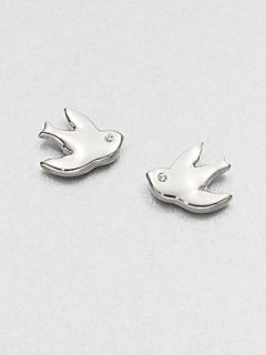 Marc by Marc Jacobs Bird Stud Earrings/Silvertone   Silver