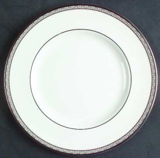 Royal Doulton Coleridge Salad Plate, Fine China Dinnerware   Platinum Trim, Whit