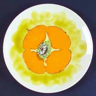 Mancioli Mci5 Bread & Butter Plate, Fine China Dinnerware   Large Orange/Yellow