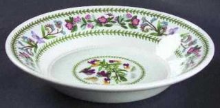 Portmeirion Variations Rim Soup Bowl, Fine China Dinnerware   Various Flowers In