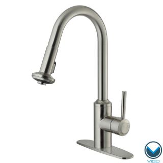 Vigo Stainless steel Pull out Spray Kitchen Faucet With Deck Plate (ada Compliant)