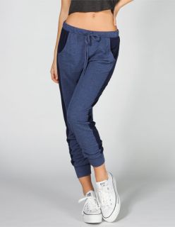Side Inset Womens Lounge Pants Heather Blue In Sizes Small, Medium, X Sm