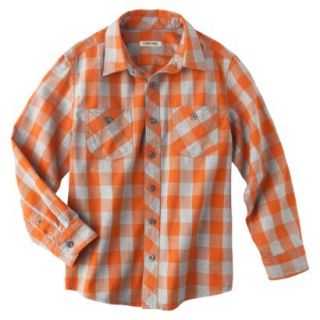 Cherokee Boys Long Sleeve Flannel   Luau Orange M