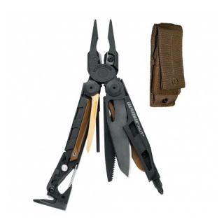 Leatherman 850022 MUT Tactical MultiTool 18 Tools Black Oxide Brown MOLLE Sheath