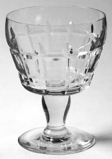 Baccarat Marignanne Water Goblet   Box Cut Bowl, Plain Stem