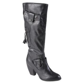 Womens Journee Collection Almond Toe Stud Detail Tall Boots Black  9