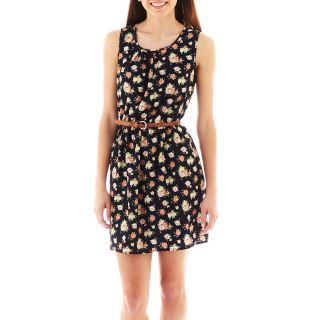by&by Sleeveless Belted Print Dress, Pat A