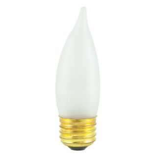 Bulbrite Frosted CA10 Flame Tip Medium Base Incandescent Light Bulb   30 pk.