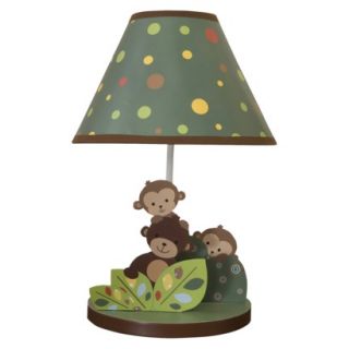 Bedtime Originals Tan, Brown and Green Curly Tails Lamp w/Shade