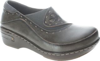 Womens Spring Step Burbank   Gray Leather Casual Shoes