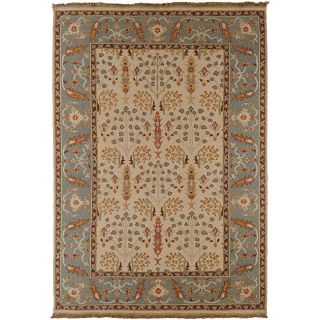 Hand knotted Legacy New Zealand Floral Multi color Wool Rug (9 X 12) (Beige Pattern Floral Tip We recommend the use of a non skid pad to keep the rug in place on smooth surfaces.All rug sizes are approximate. Due to the difference of monitor colors, som