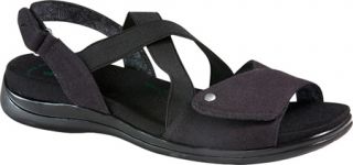 Womens Grasshoppers Orchid Sandal   Black Canvas Casual Shoes
