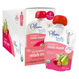 Plum Organics Tots Mish Mash Organic Fruit Snack Strawberry   3.17 oz. (6 Pack)