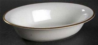 Minton Horizon 10 Oval Vegetable Bowl, Fine China Dinnerware   White With Gold