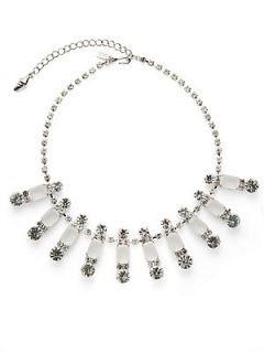 Frosted Sparkle Necklace   Silver