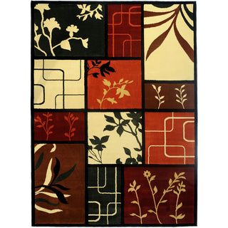 Hand Carved Multicolor Floral Natures Moments Area Rug (53 X 72)