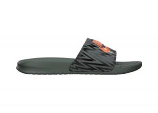 Nike Benassi Just Do It Print Womens Slide Sandals   Dark Mica Green