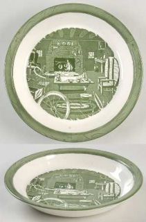 Royal (USA) Colonial Homestead Green Pie Serving Plate, Fine China Dinnerware  