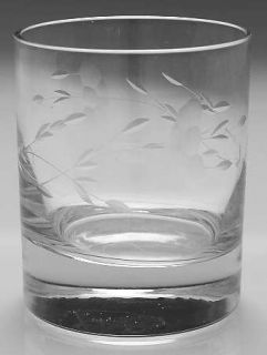 Princess House Crystal Heritage Old Fashioned   Gray Cut Floral Design,Clear