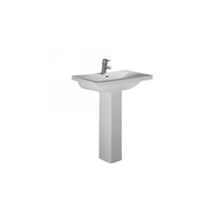 Barclay 3 264WH Mistral Mistral  510 Vitreous China Pedestal Lavatory with 4 Ce