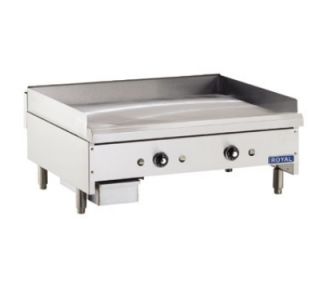 Royal Range 72 in Countertop Griddle w/ Thermostatic Control & 1 in Plate, NG