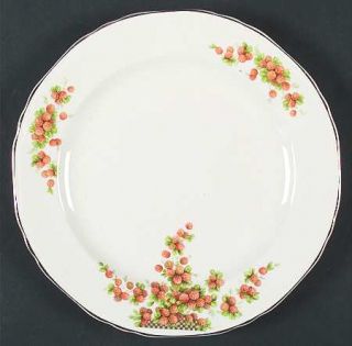 Crown Potteries Crp1 Dinner Plate, Fine China Dinnerware   Orange/Yellow Flowers