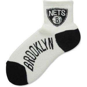 Brooklyn Nets For Bare Feet Ankle White 501 Med Sock