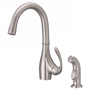 Danze D401546SS Bellefleur Kitchen Faucet with Side Mount Hande and Side Spray