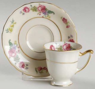 Thomas Rosemont Footed Demitasse Cup & Saucer Set, Fine China Dinnerware   Flora