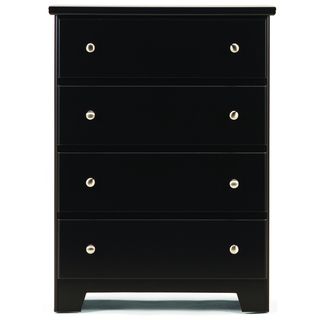 Black 4 drawer Dresser Chest (BlackHardware finish PewterDimensions 41 inches tall x 30 inches wide x 16 inches deepFully assembled. )