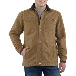 Sandstone Multi Pocket Quilt Lined Jacket   Frontier Brown, 3XL, Model# J285