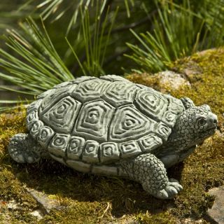Campania International My Pet Turtle Cast Stone Garden Statue English Moss   A 