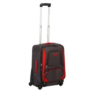 Nautica Downhaul Grey / Red 20 inch Expandable Carry on Spinner Upright (Classic grey/redMaterial Fabric, metal, plasticInterior dimensions 20 inches long x 14 inches wide x 9 inches deepExterior dimensions 21 inches long x 15 inches wide x 10 inches d