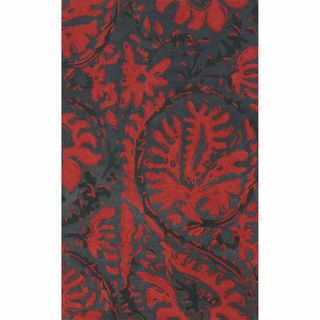Nuloom Handmade Transitional Floral Red Rug (5 X 8)