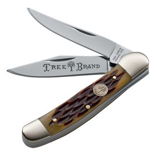 Boker Traditional Copperhead Jigged Brown Knife (BrownBlade materials High Carbon Stainless SteelHandle materials Bone, Nickel, BrassBlade length 3 inchesHandle length 3 3/4 inchesWeight .35Dimensions 2.5 inches x 7 inches x 1.5 inchesBefore purchas