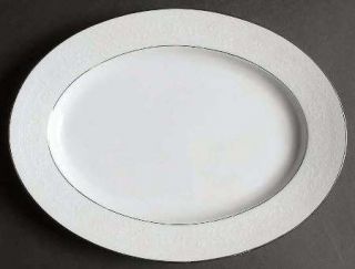 Noritake Whitehall 11 Oval Serving Platter, Fine China Dinnerware   White Flowe