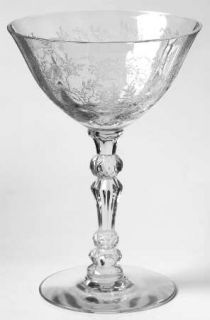 Fostoria Chintz (Etched) Champagne/Tall Sherbet   Stem #6026, Etch #338