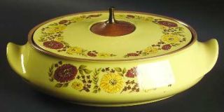 Taylor, Smith & T (TS&T) Indian Summer 2 Quart Oval Covered Casserole, Fine Chin