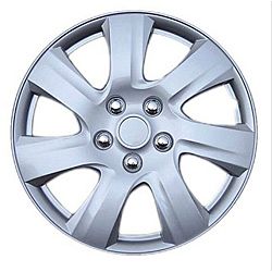 Kt102116s_l 16 inch Designer Hub Caps (set Of Four) (SilverImitation of Silver 2010 16 Toyota CamryIncludes Four (4) hubcapsSnap to install from their steel retention clipsSnap them off and use regular automotive soap and water or run through car washHub