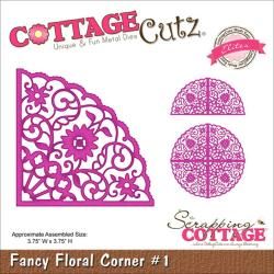 Cottagecutz Elites Die   Fancy Floral Corner #1