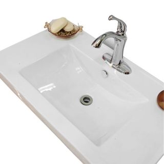 Bellaterra Home 31.5W x 18.3D in. Ceramic Integral Sink Vanity Top Multicolor  