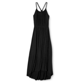 Merona Womens Knit Braided Strap Maxi Dress   Black   S