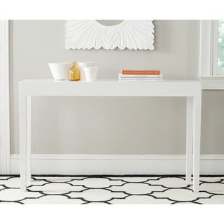 Safavieh Kayson White Lacquer Console Table (WhiteMaterials MDFFinish WhiteDimensions 31.5 inches high x 51.2 inches wide x 13.4 inches deepThis product will ship to you in 1 box.Assembly required )