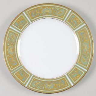 Sango Villa Medici Bread & Butter Plate, Fine China Dinnerware   Green & Blue Pa