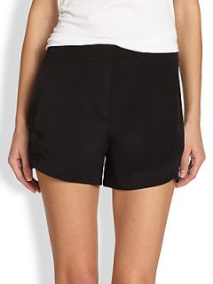 Theory Kaelin Silk Shorts   Black