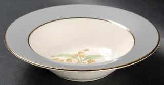 Homer Laughlin  Lily Of The Valley (Gold Tr) Rim Fruit/Dessert (Sauce) Bowl, Fin