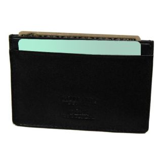 Castello Black Leather Slim Cardholder Wallet