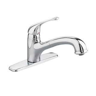 Colony Soft Single handle Pull out Polished Chrome Sprayer Kitchen Faucet