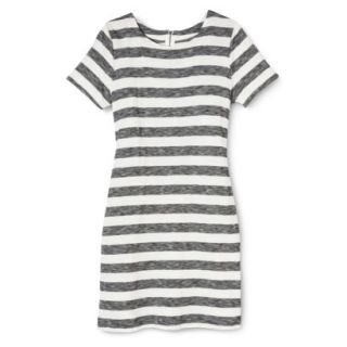 Merona Womens Knit T Shirt Dress   Oatmeal/Black   L